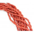 somptuos colier de coral Sardinia " seed beads". argint vermeil. atelier Todescano Mario. anii ' 70